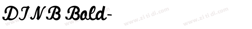 DINB Bold字体转换